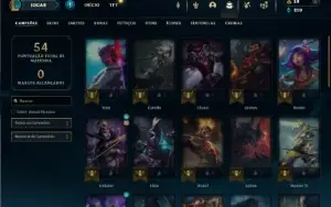 Bronze 4 com 40 Champs e 14 Skins + 2 Espolios