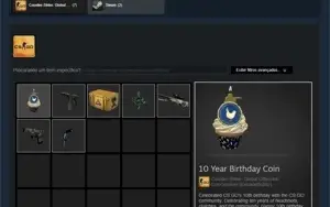 24 JOGOS, CONTA PRIME, SUPREMO E MOEDA 10 YEARS BIRTHDAY CS