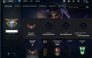 Conta bronze 1 com 145 Champs e 167 Skins + 2 Prestigios