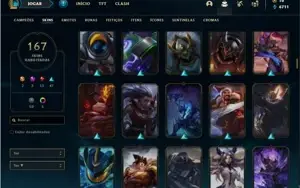 Conta bronze 1 com 145 Champs e 167 Skins + 2 Prestigios