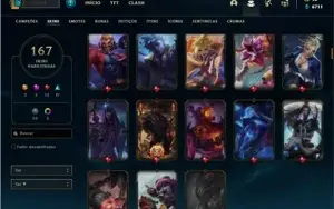 Conta bronze 1 com 145 Champs e 167 Skins + 2 Prestigios