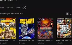 CONTA EPIC GAMES COM GTA V, BORDERLANDS 2, WATCHDOGS 2, ETC