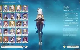 Conta Genshin Ayaka C3 + Cortadora/ Raiden/ Shenhe/ Kokomi
