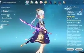 Conta Genshin Ayaka C3 + Cortadora/ Raiden/ Shenhe/ Kokomi