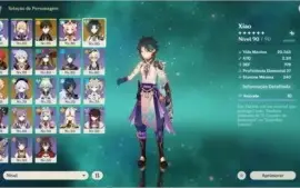 Genshin Ar56 - Xiao + Zhongli + Mona + Diluc + Qiqi + Keking