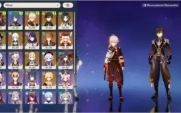 Genshin impact rank 58 com 12 chars 5 e 7 armas t5