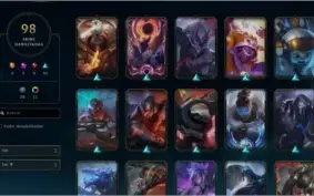 Conta Lol Prata 2 (98skins, 71 champs) 4k de rp na conta