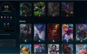 Conta Lol Prata 2 (98skins, 71 champs) 4k de rp na conta