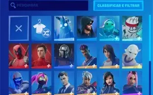 Conta Fortnite 1850 V-bucks - Skins, picaretas e asa-deltas