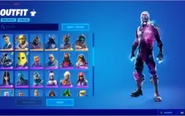 Conta com Skin Galaxy, ikonik, Glow e Picareta Minty