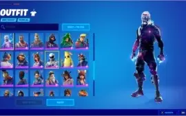 Conta com Skin Galaxy, ikonik, Glow e Picareta Minty