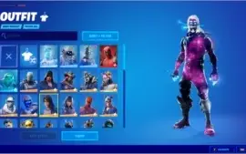 Conta com Skin Galaxy, ikonik, Glow e Picareta Minty
