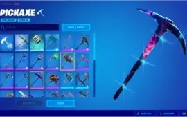 Conta com Skin Galaxy, ikonik, Glow e Picareta Minty