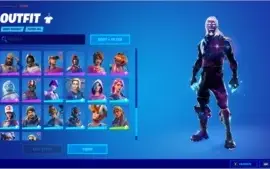 Conta com Skin Galaxy, ikonik, Glow e Picareta Minty