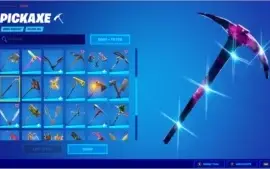 Conta com Skin Galaxy, ikonik, Glow e Picareta Minty