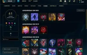 Conta Unranked com 15 Skins e 24 Champs