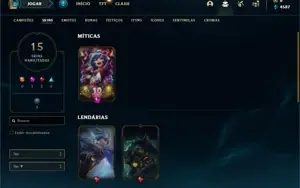 Conta Unranked com 15 Skins e 24 Champs