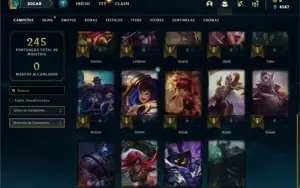 Conta Unranked com 15 Skins e 24 Champs