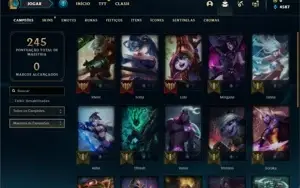 Conta Unranked com 15 Skins e 24 Champs