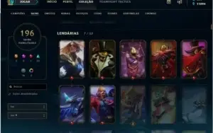 Conta LOL - 141 Campeões + 196 Skins (2 Míticas) habilitadas