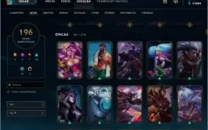 Conta LOL - 141 Campeões + 196 Skins (2 Míticas) habilitadas