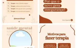 Pack de Psicologia com 12 Artes Editáveis no Canva