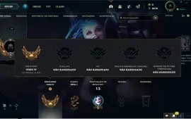 Conta gold IV 65%winrate