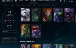 Conta de LoL: Level 192/Ouro III/ (2 skins/chromas raras)