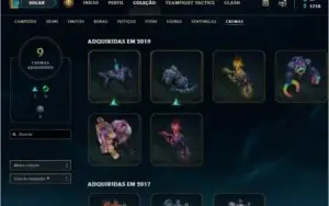 Conta de LoL: Level 192/Ouro III/ (2 skins/chromas raras)