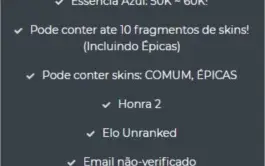 CONTA LV30 UNRANKED COM 50K - 60K EA