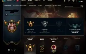 Conta lvl134, ex platina, 74 skin (2 ultimates/5 lendárias).