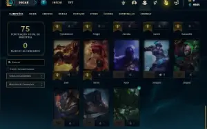 Conta prata 2 com 45 Champs e 11 Skins + 3 Espolios
