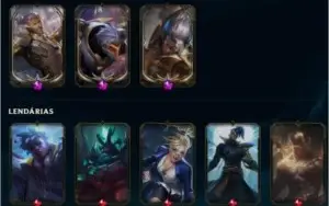 Conta LoL - Skins, Gemas, PP, Muitos fragmentos e mais