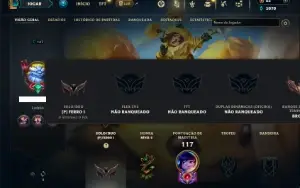 Ferro 1 com 70 Champs e 18 Skins