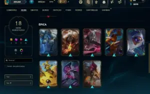 Ferro 1 com 70 Champs e 18 Skins