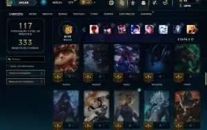 Ferro 1 com 70 Champs e 18 Skins