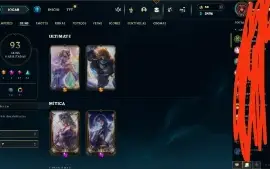 Conta De League Of Legends Com 93 Skins, 2 Ultimates E 2 Mit