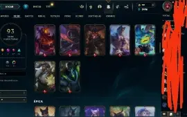 Conta De League Of Legends Com 93 Skins, 2 Ultimates E 2 Mit