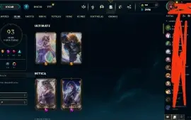 Conta De League Of Legends Com 93 Skins, 2 Ultimates E 2 Mit
