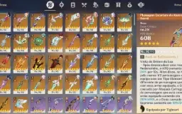 Conta Genshin Andarilho C6 Lvl 100 E Mais!