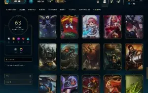 Bronze 2 com 105 Champs e 63 Skins ( Mais de 30 Jogos )
