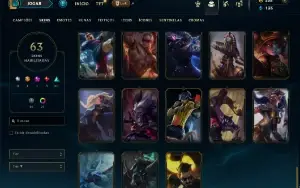 Bronze 2 com 105 Champs e 63 Skins ( Mais de 30 Jogos )
