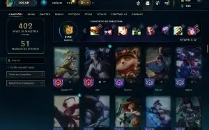 Bronze 2 com 105 Champs e 63 Skins ( Mais de 30 Jogos )
