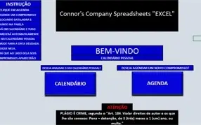 Planilha Excel: Calendário/Agenda Pessoal