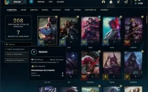 Conta bronze 2 com 110 Champs e 217 Skins + 30 Cromas