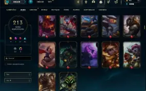 Ferro 2 com TODOS os champs e 213 Skins + 4 Ultimates