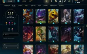 Ferro 2 com TODOS os champs e 213 Skins + 4 Ultimates