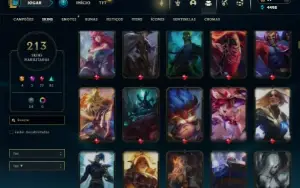 Ferro 2 com TODOS os champs e 213 Skins + 4 Ultimates