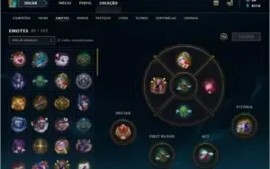 Conta de LoL D4,Nível 235, 133 skins