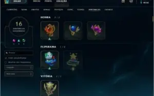 Conta de LoL D4,Nível 235, 133 skins